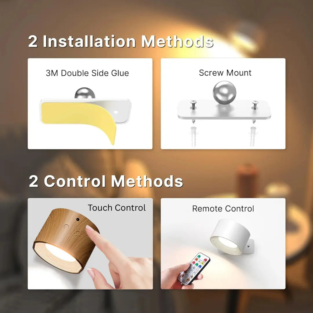 Wireless Magnetic Wall Light